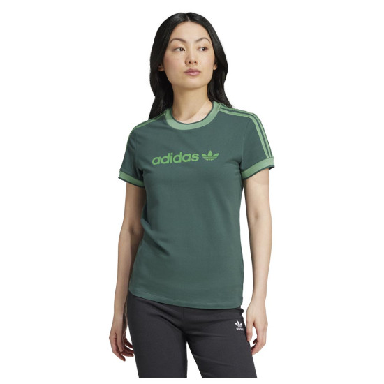 Adidas Γυναικεία κοντομάνικη μπλούζα Graphic Badge Slim 3-Stripes Tee
